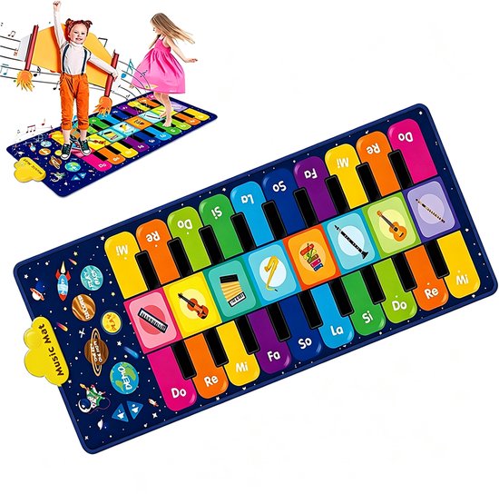 Piano Dansmat – Muzikale Dansmat – Pianomat – Muziekmat – Speelmat – Educatie voor jonge kinderen – Multifunctioneel speelgoed – Geschikt voor jongens en meisjes – 120*40*2,3 cm – Kinderspeelgoed — afbeelding 4