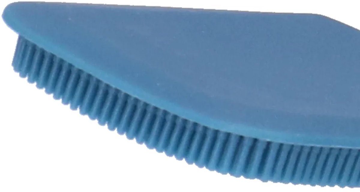 Deze schoonmaakborstel is gemaakt van siliconen en roestvrij staal, kan worden opgehangen en is Geschikt voor het schoonmaken van potten, pannen en serviesgoed.
