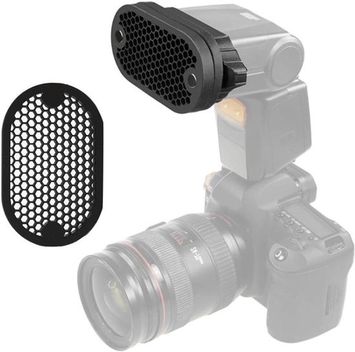 Camera Softbox Set - Flitslicht Modifier - Fotografie Belichting - Universele Compatibiliteit - 16 x 16 x 15 cm - Zwart