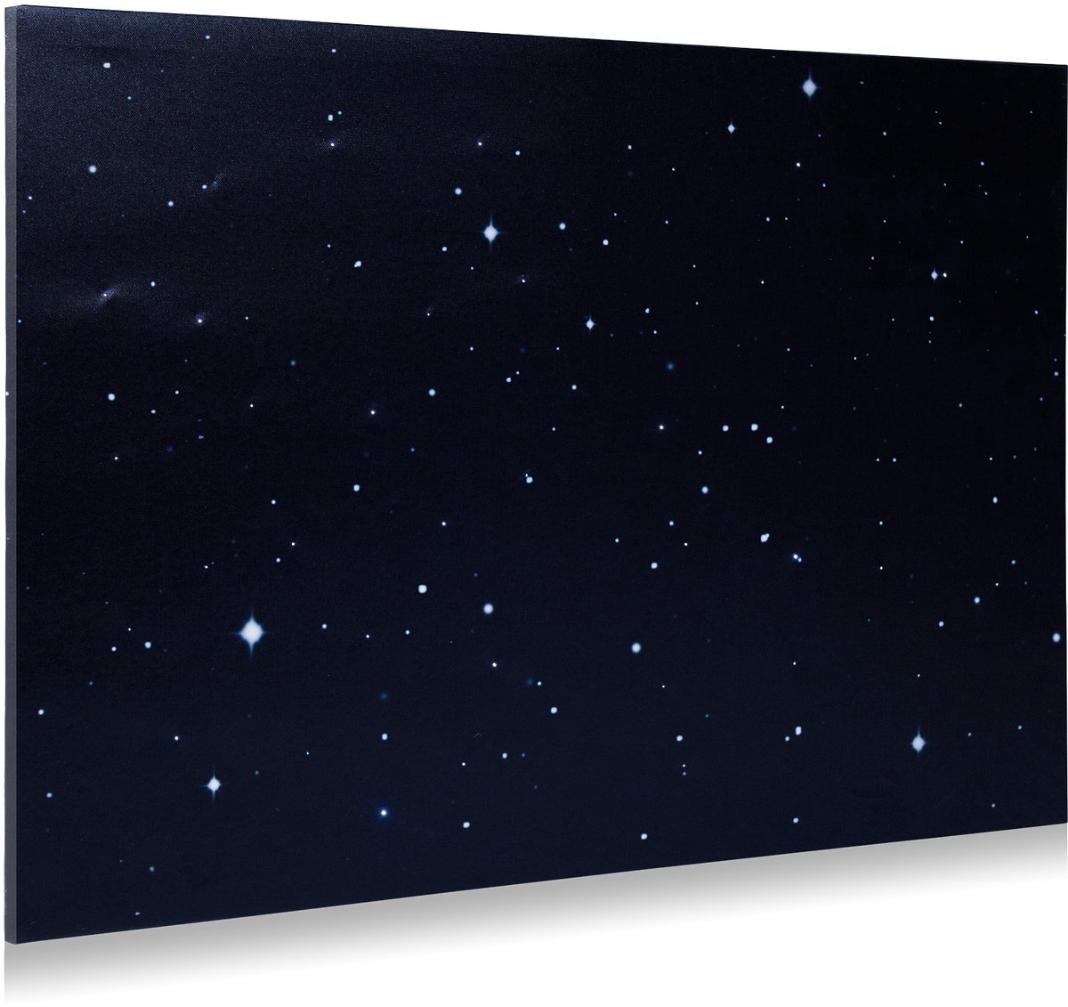 My Village achtergrond canvas LED twinkelende sterren 76x56cm multi color