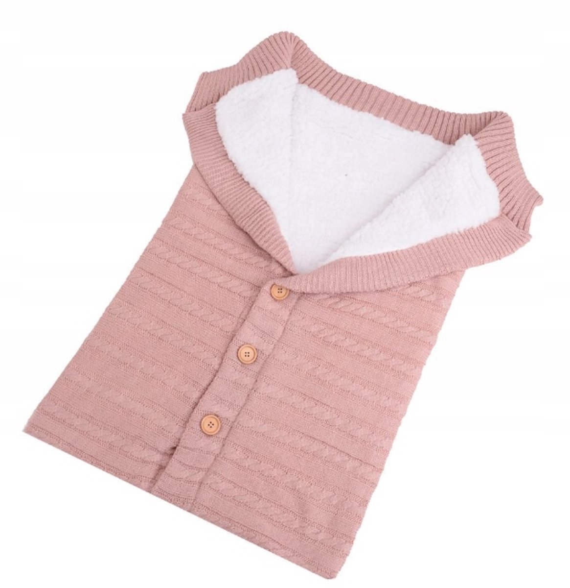 Zachte Baby Slaapzak Deken - Roze Fleece voor Pasgeborenen