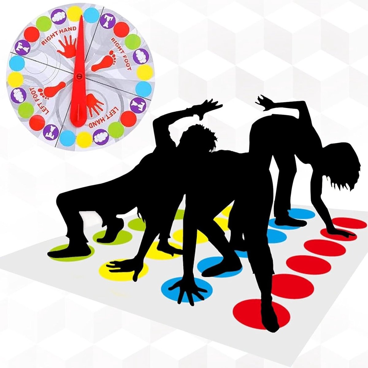 Spel voor het hele gezin: Twister Party Game voor kinderen en volwassenen, interactief spel voor verjaardagen en tuinfeesten, leuk voor familie en vrienden