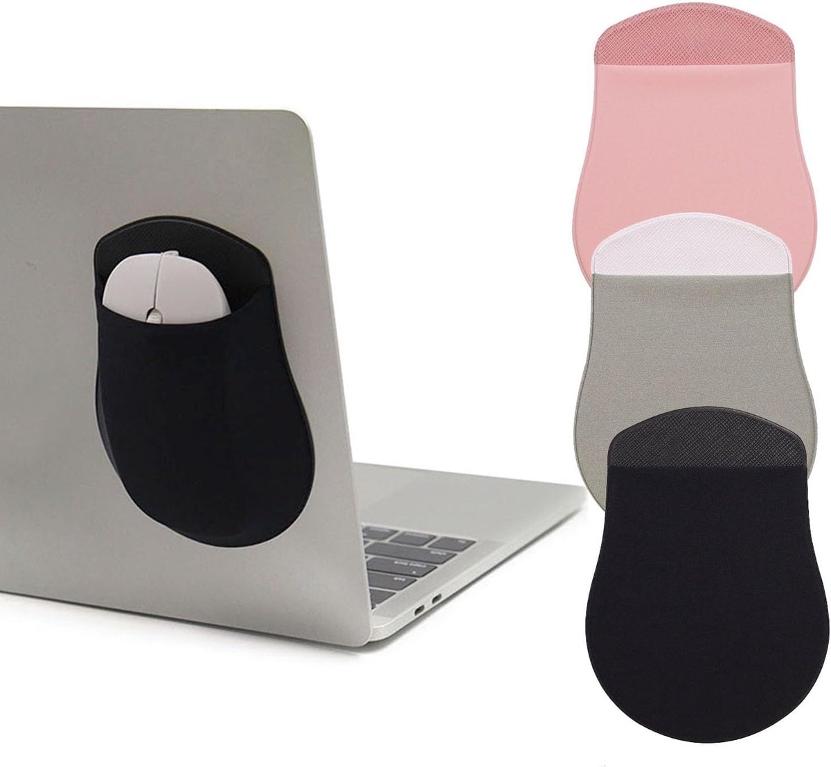 3 stuks - Computermuis hoes - Opbergtas voor muis - muis opbergzak - Muishouder - Laptophouder voor muis - Zelfklevende opbergtas voor muis - Herbruikbaar opbergzakje voor muis - Geschikt voor het opbergen van computerharde schijven en USB-kabels