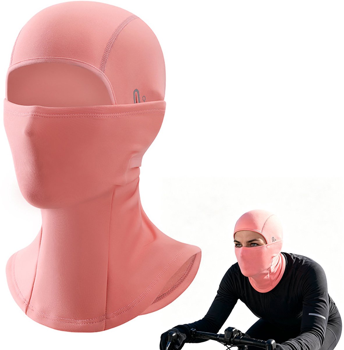 Motorhelmbaffle Winddichte baffle Fleece helmvoering – Winterse motorhelmbaffle – Bescherming tegen de kou buitenshuis Warm gezichtsmasker Geschikt voor motorfietsen scooters en ski’s Roze