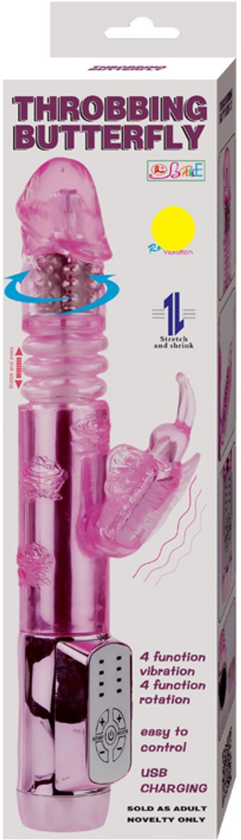 Rabbit Throbbing Butterfly Vibrator