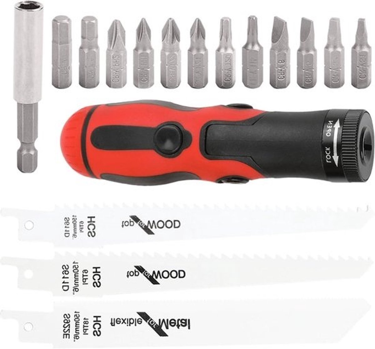 Draagbare Reciprozaag - Elektrisch Gereedschap Multifunctioneel - Metaal en Hout Zagen - Antislip Rubberen Handgreep - 20 cm - Single Attribute