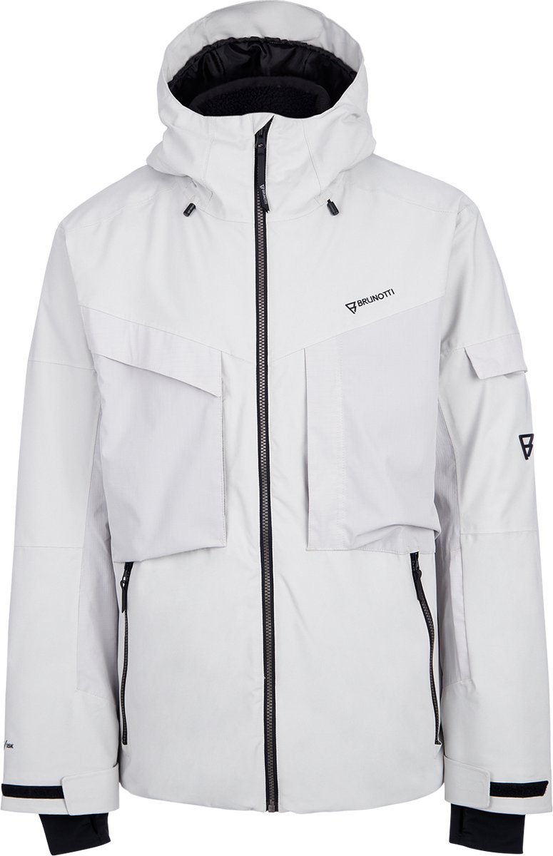 Brunotti Bodish Skijas Heren Soft Ski Jas Relaxed Fit Lichte isolatie 15K Ademend en Waterdicht Grijs