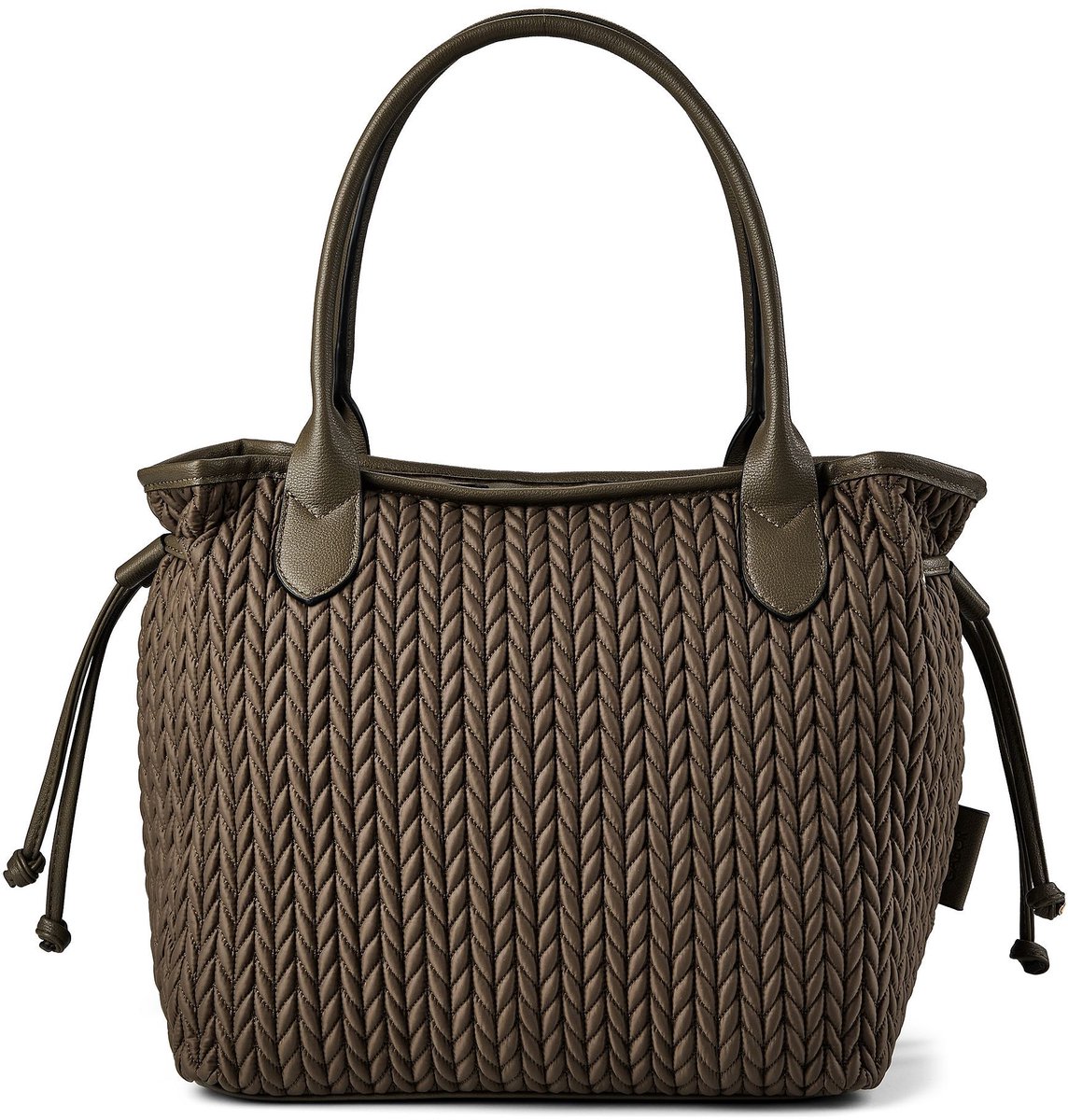 Gabor schoudertas Granada Quilt Zip Shopper Khaki groengrijs