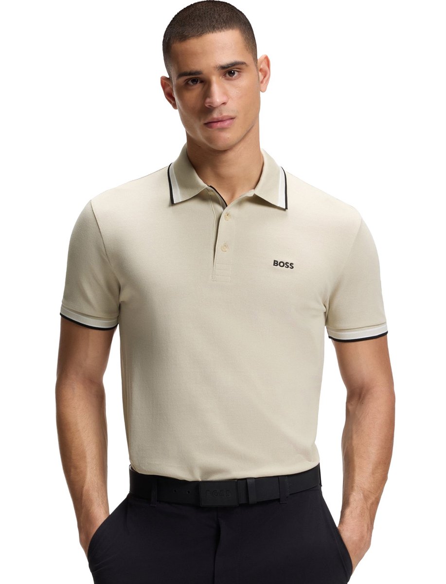 Hugo Boss poloshirt korte mouw beige