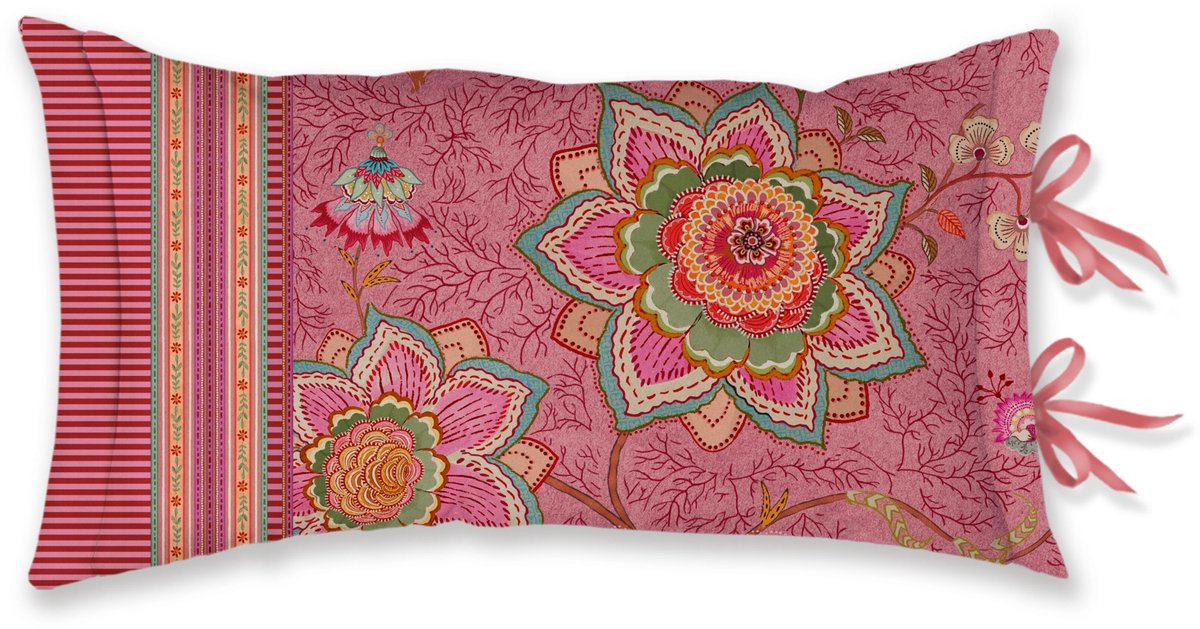 Pip Studio Mumbai Evening Cushion Sierkussen - 35 x 60 cm cm - Donker roze