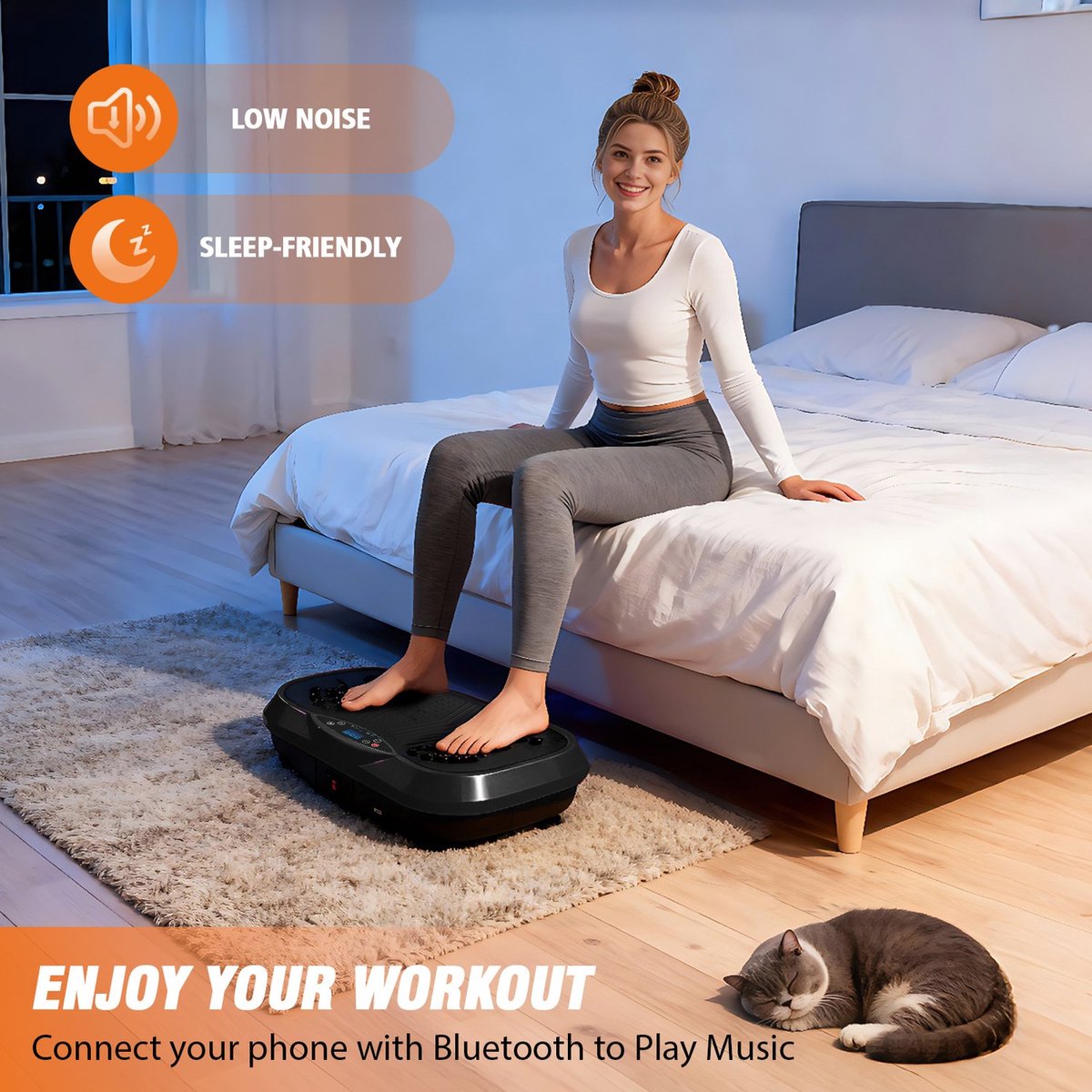 Currero Vibration Plate - Trilplaat Fitness - Vibratieplaat - Trilplaat - Fitnessapparaat - Bloedsomloop - Thuis Trainen