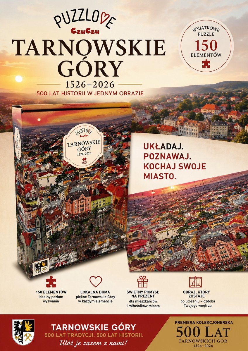 CzuCzu Puzzlove 150 element: Tarnowskie Góry - Unieke Illustratie