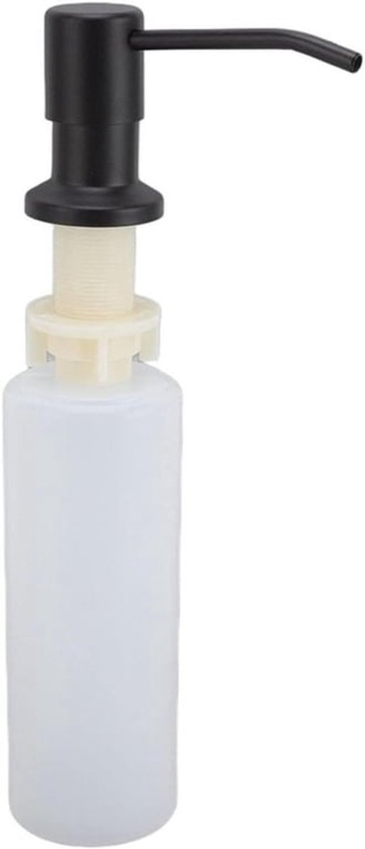 Zeepdispenser voor keukenspoelbak - 300 ml - duurzaam en multifunctioneel - keukenaccessoire (zwart)