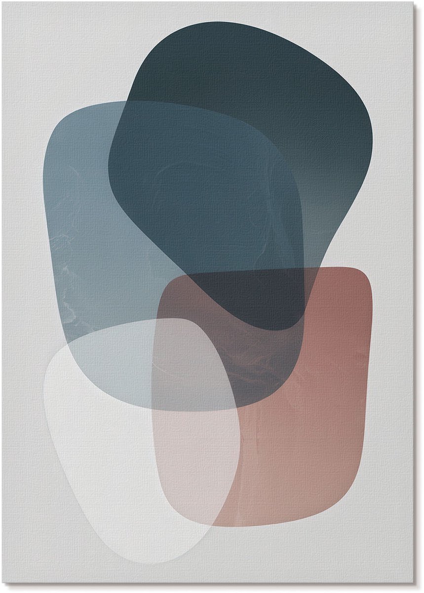 Tulup Polycanvas Poster - Pastel Abstractie, Schilderen - A4 - Marine Wandposter - Rechthoek - Decoratieve poster - Woonkamer, Slaapkamer, Kantoor - Modern
