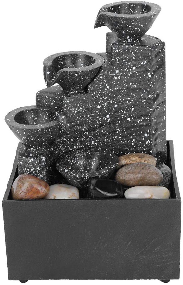 Indoor Fontein met LED-verlichting Tafelblad Fontein Tafelblad Waterval Fontein USB Fontein voor Indoor Home Office - ShopVlot