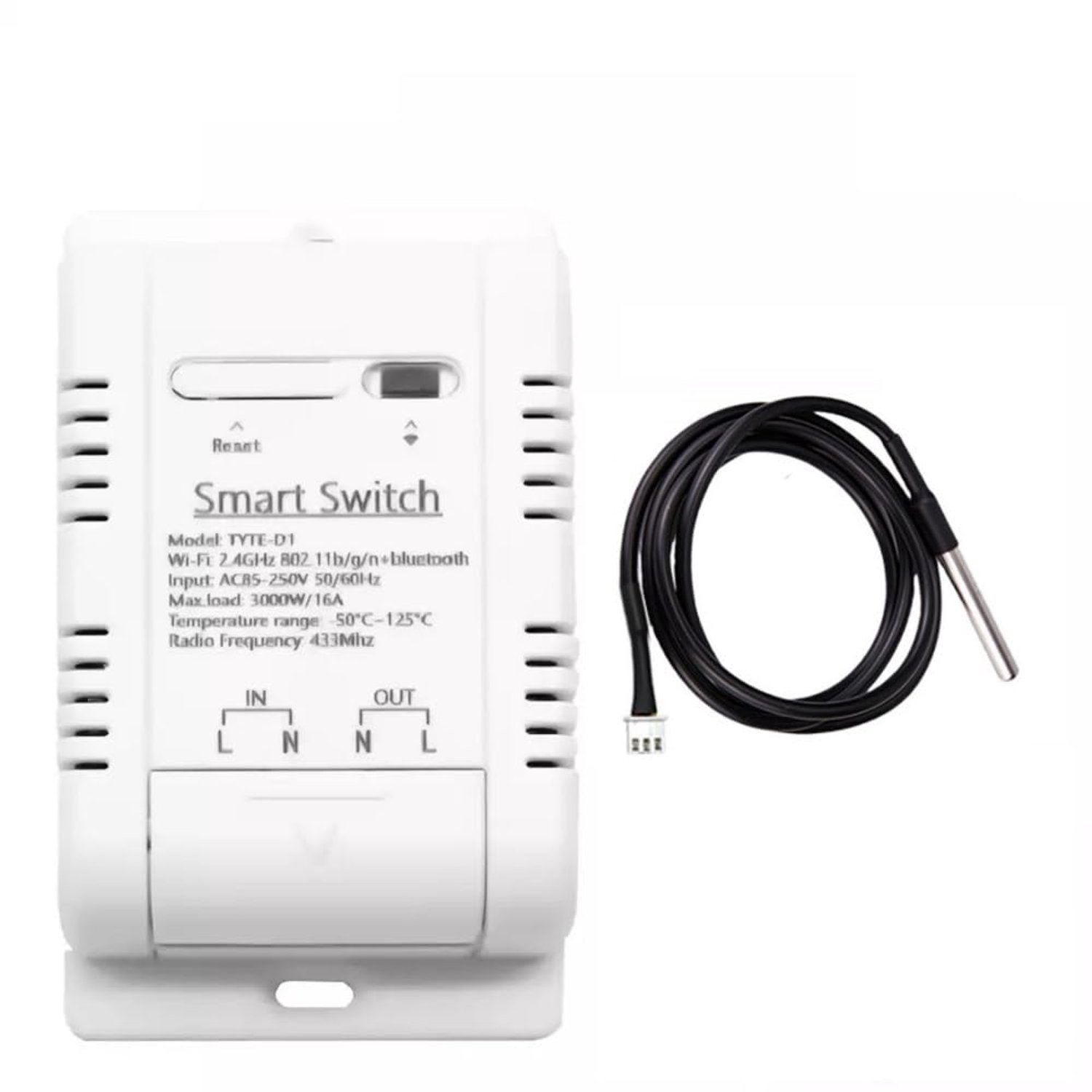 app, wifi-temperatuurregelaar, sensormodule, draadloze afstandsbediening, 16 A smart switch met vermogenmeter, werkt met Alexa Google