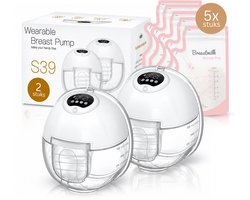 Moens Elektrische Draadloze Borstkolf Slim – Handsfree & Draagbaar – BPA-Vrij – Dubbele Borstkolf