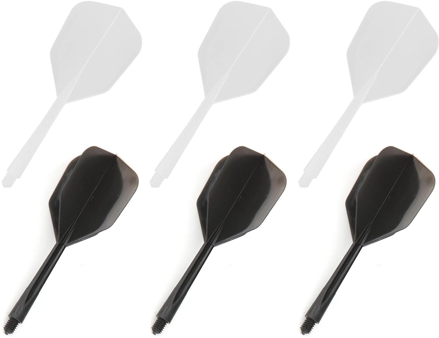 6-delige Dartschachten en Vluchten geïntegreerde Dart-Vlucht Dart Vluchten met Schacht dart schachten en vluchten geïntegreerd dart schachten en vluchten 2BA golfdiameter en