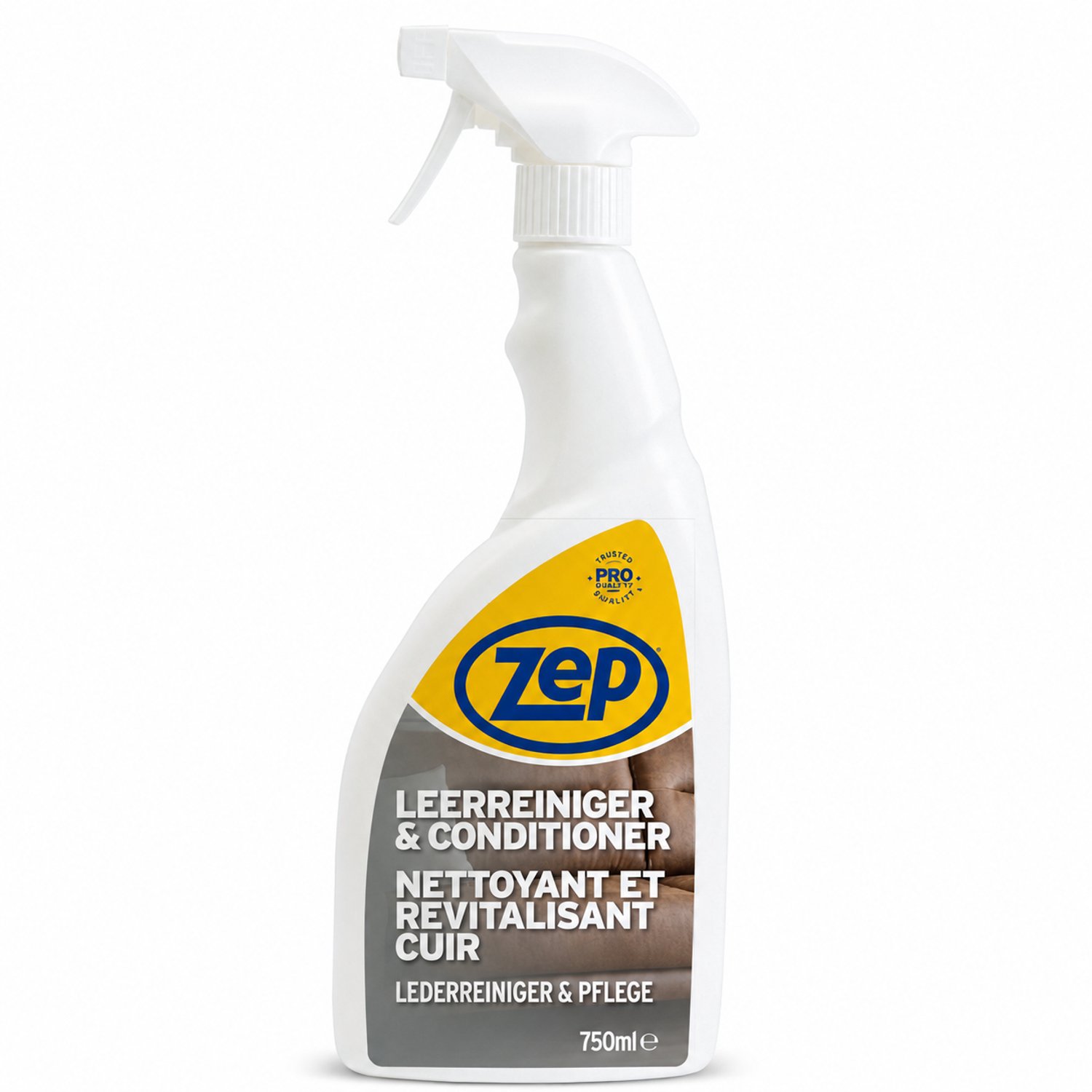 ZEP Leer Reiniger en Conditioner - 6 x 750 ml - 2-in-1 met UV-bescherming - Voor Leren Bankstel, Auto-interieur, Tassen en Kleding – foto 3