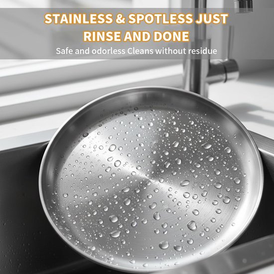 6 stuks roestvrijstalen borden 26 cm, campingservies, BPA-vrij, verdikt, onbreekbaar, 304 metalen plaat, stalen plaat, campingserviesset voor 6 personen, ronde schotels, picknick, keuken, party — afbeelding 3