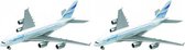 Metalen speelgoed vliegtuigjes 14 cm - Speelgoed vliegtuig