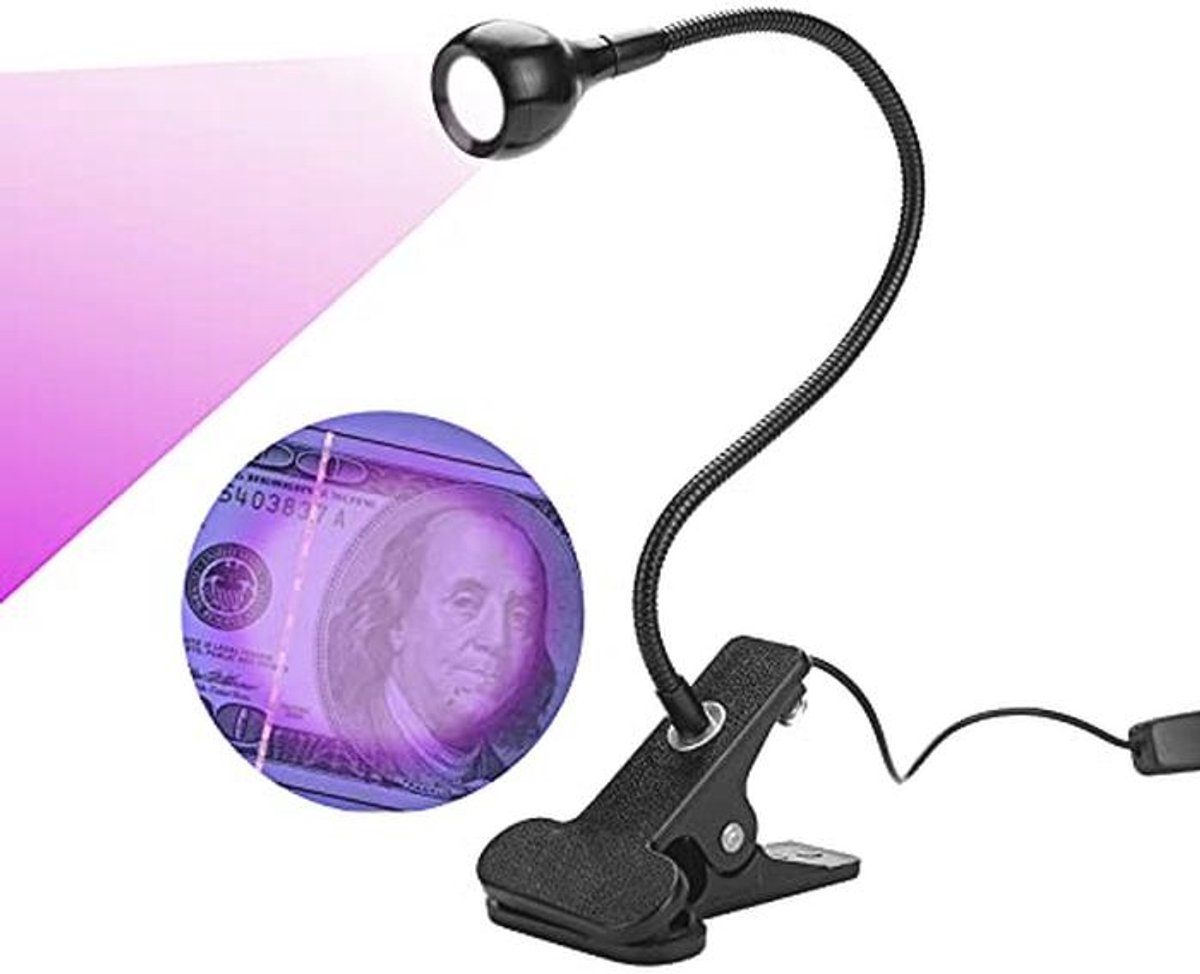 UV LED Verlichtingsarmaturen met Zwanenhals en Klem voor Nagel- en Telefoonreparatie