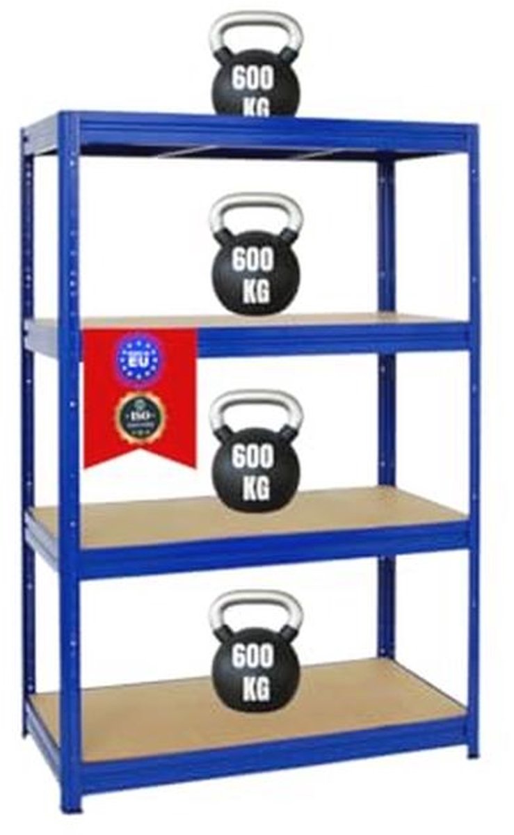 Inklapbaar Heavy Duty Rek 180x120x60 cm - Draagvermogen 600 kg - Ideaal voor Garage en Magazijn
