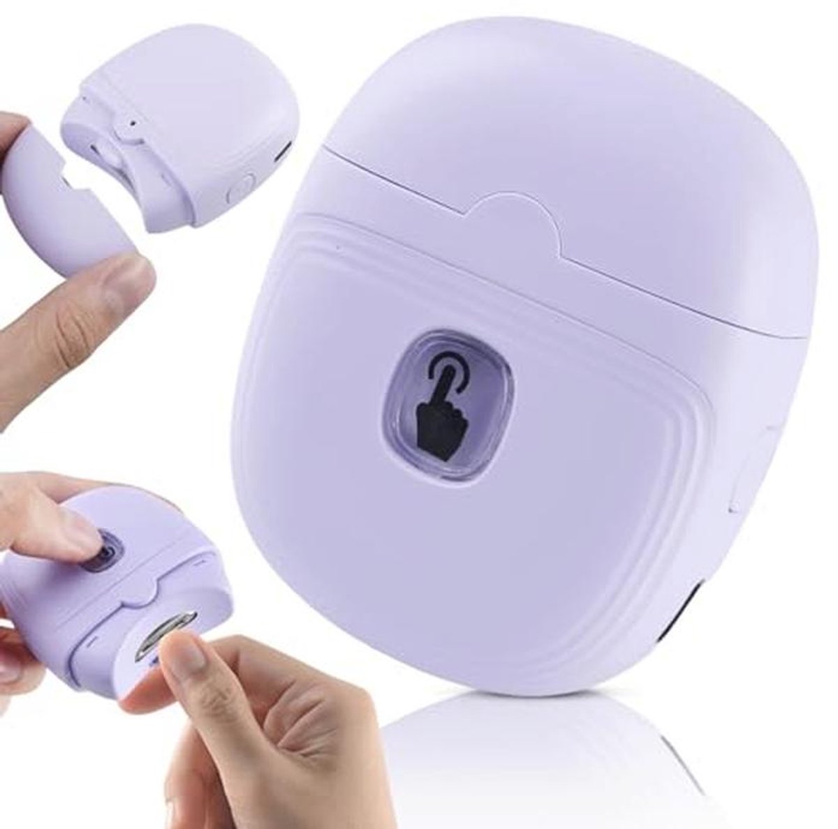 Oplaadbare elektrische nagelknipper met verlichting en ergonomisch ontwerp