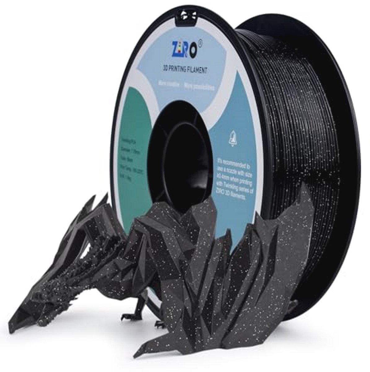 Glitter PLA Filament 1.75mm - 3D Printer Filament met Twinkling Effect - 1KG