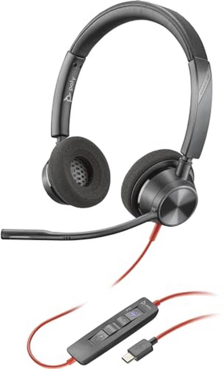 Stereo USB-C/A Headset voor Teams met Flexibele Microfoon en Comfortabel Design