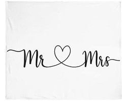 Deken voor Bruid en Bruidegom - 80x60in - Zachte en Deelbare Trouwring Geschenk voor Stellen - Uniek Cadeau voor Pasgetrouwden en Honeymoon