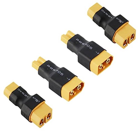 QIANRENON Lot de 2 adaptateurs XT30 mâle vers XT60 femelle pour batterie au lithium ESC, prise