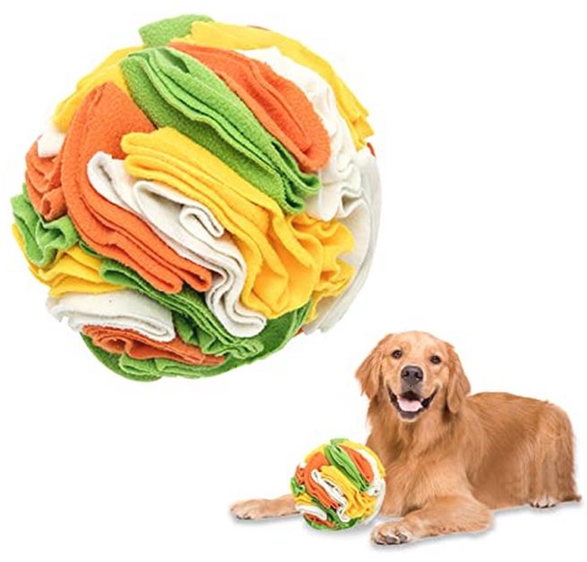 Interactieve snuffelbal voor honden - Hersenstimulerend en stressverlichting - Puzzelspeelgoed voor honden