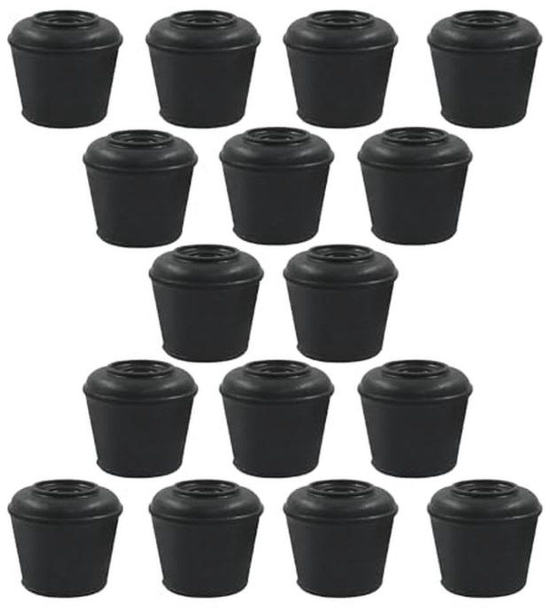 16 Stuks Antislip Stoelpootdoppen 3/4 Inch - Rubber Vloerbeschermers voor Meubels