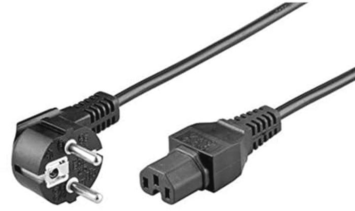 Kabel met C15-aansluiting 90° voor hoge temperaturen - 1,80 m