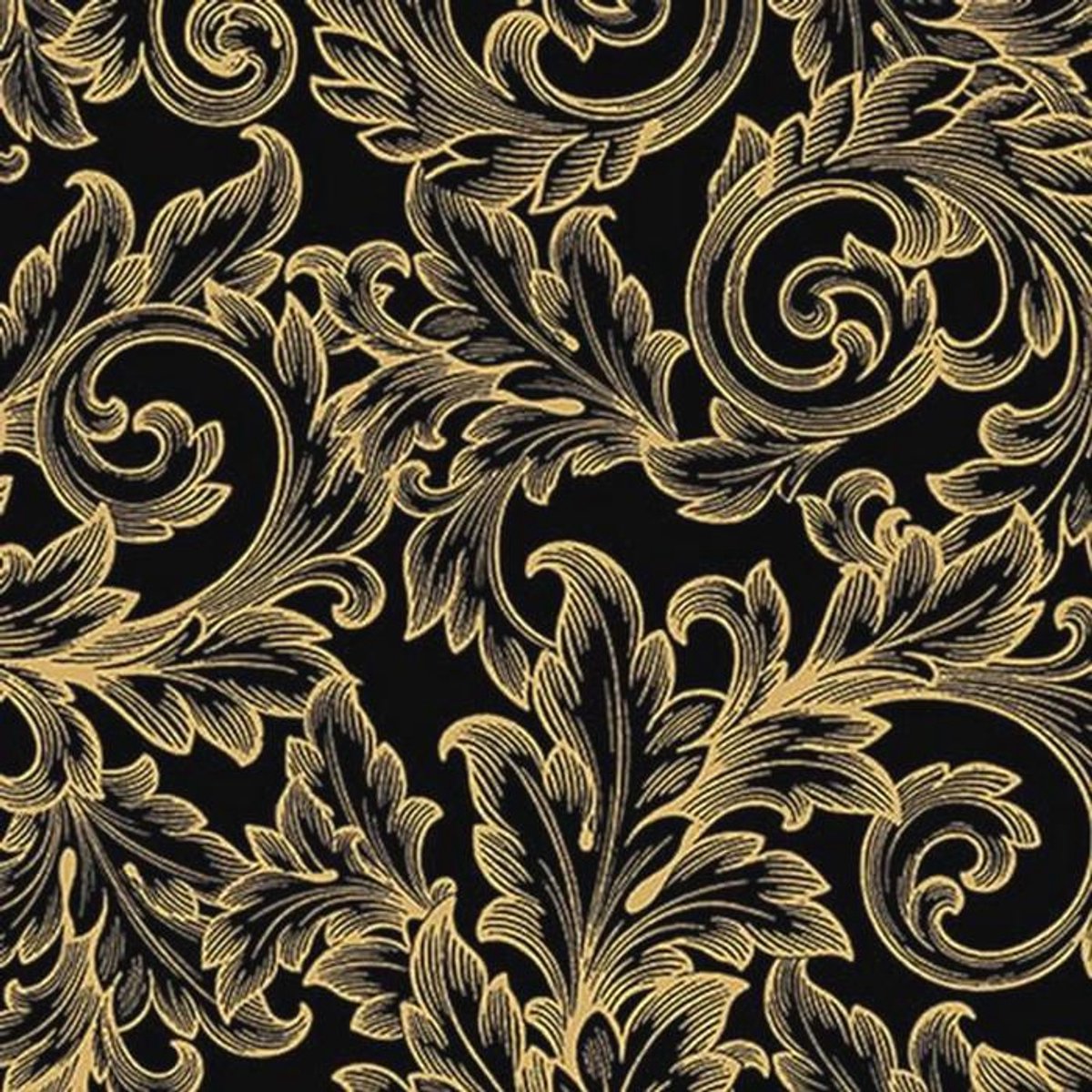 Barok Schommels Goud-Zwart Servetten 33x33cm als Tafeldecoratie
