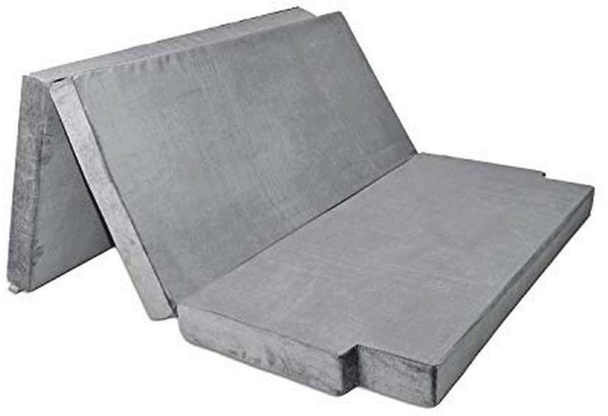 Vouwmatras voor VW T5/T6 California Beach - 200x150x10cm, Donkergrijs, Opvouwbare Slaapmat