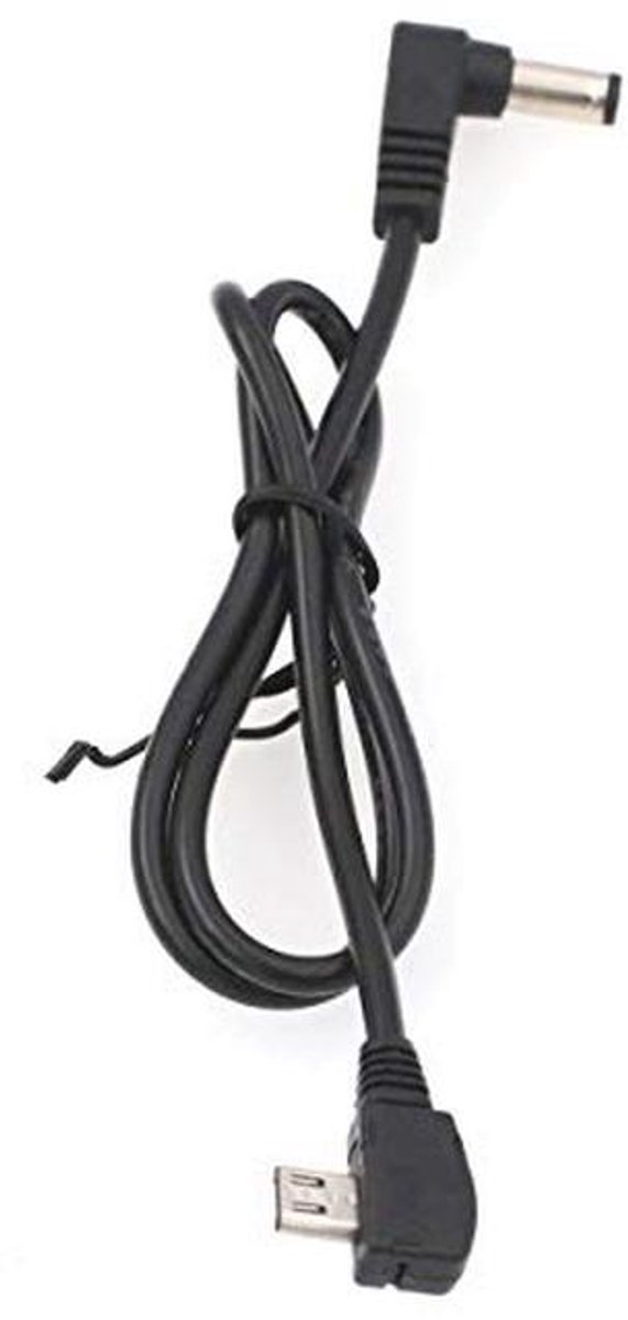 90 graden voedingskabel DC naar Micro USB voor camera's - 12V 50cm