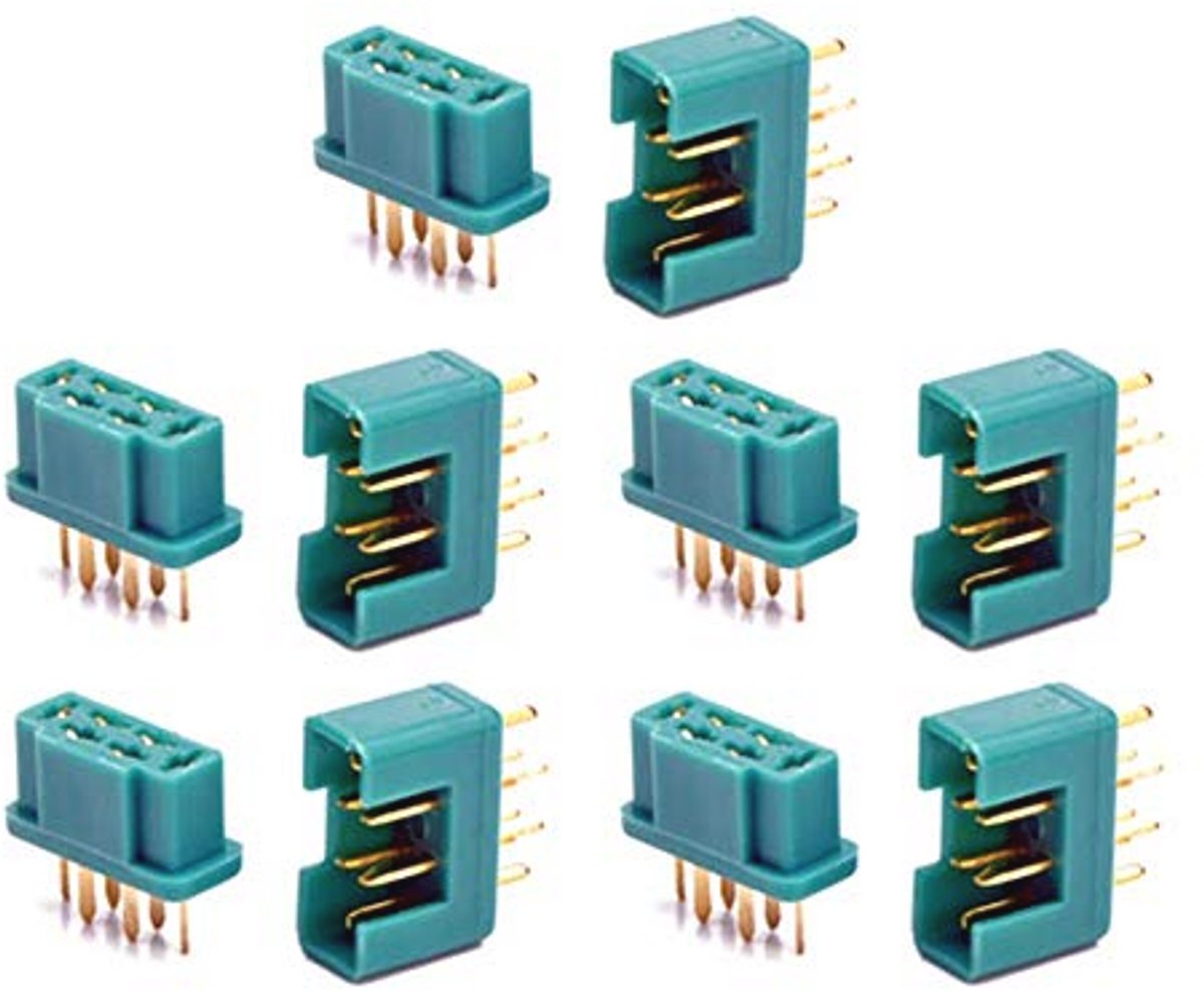 Premium 6-Pins Hoogstroom Connector Set - 10 Stuks Gouden Stekkers 35A voor Modelbouw
