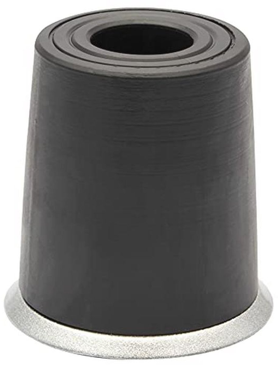 Vloer- en muurdeurstopper met roestvrijstalen look - VULKAANO MIDI, Ø 35 mm, rubberen buffer