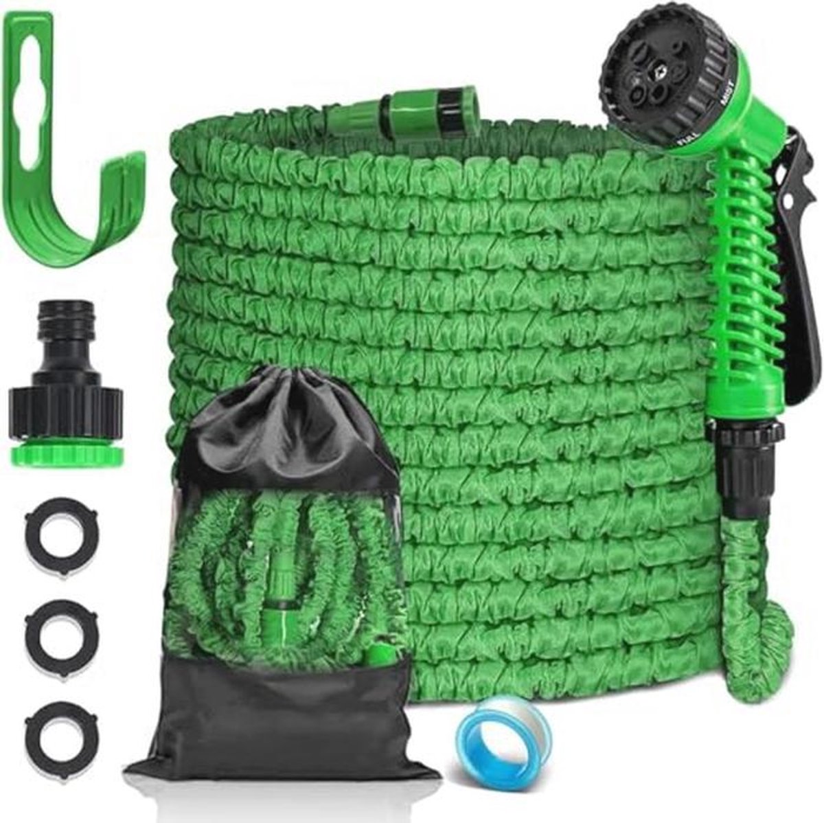 Uitbreidbare Tuinslang Met 7 Functies - Flexibele Waterleiding Voor Tuin En Auto, Geschikt Voor 1/2" En 3/4" Aansluitingen