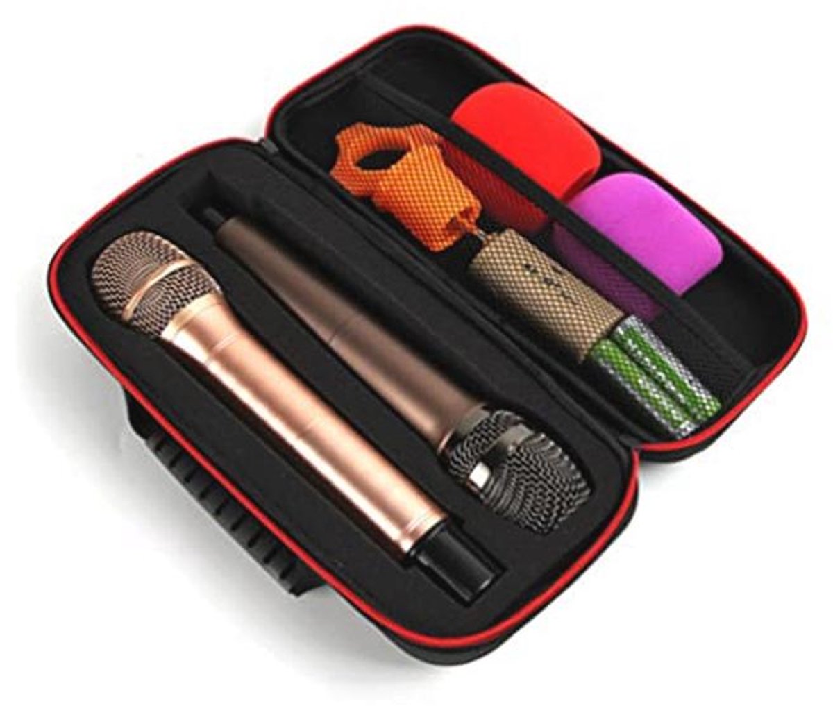 Microfoon Tas voor Draadloze Microfoons - EVA Hard Case voor Handheld Microfoon