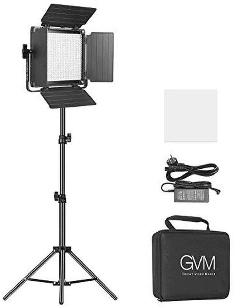 Dimbare LED Videolamp met Statief en APP Controle voor Fotografie en Videoproductie