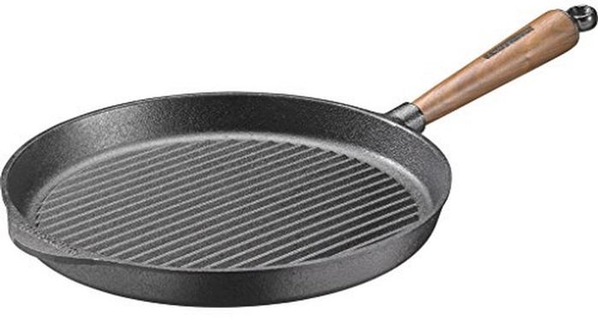 Gietijzeren Grillpan 28 cm - Duurzaam en Natuurlijk Kookgerei