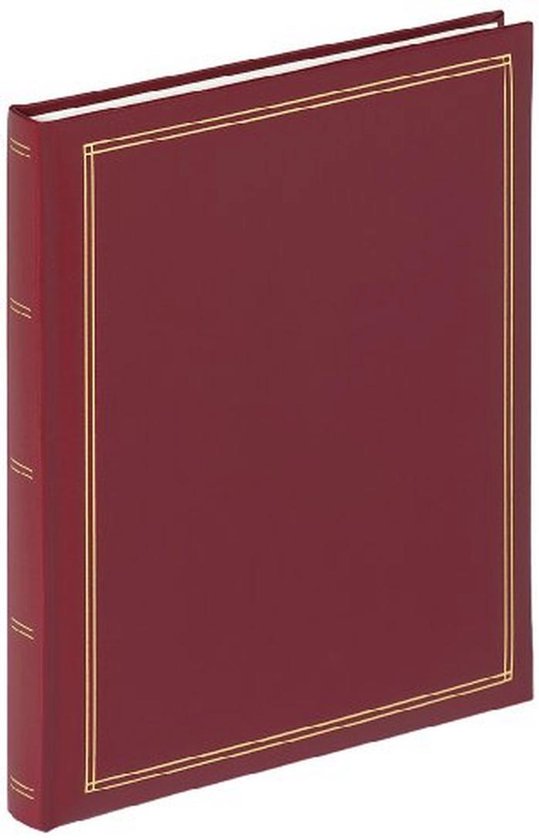 Zelfklevend Fotoalbum Rood in Immitatieleer met Goudkleurig Reliëf