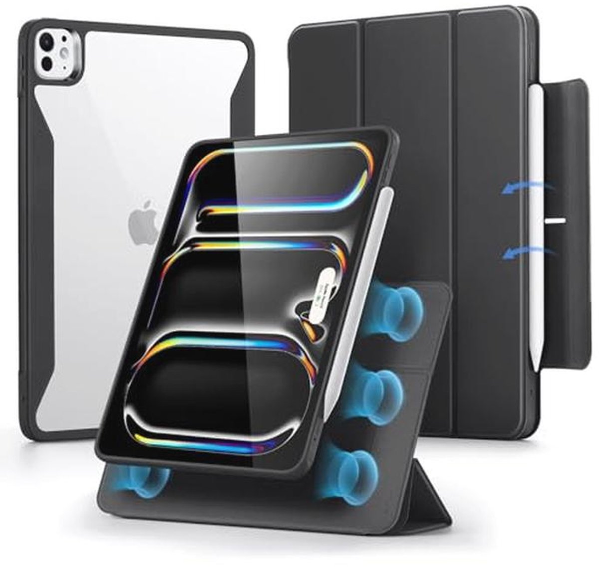 Hoes voor iPad Pro 11 Inch met Penhouder en Magnetisch Deksel - Zwart