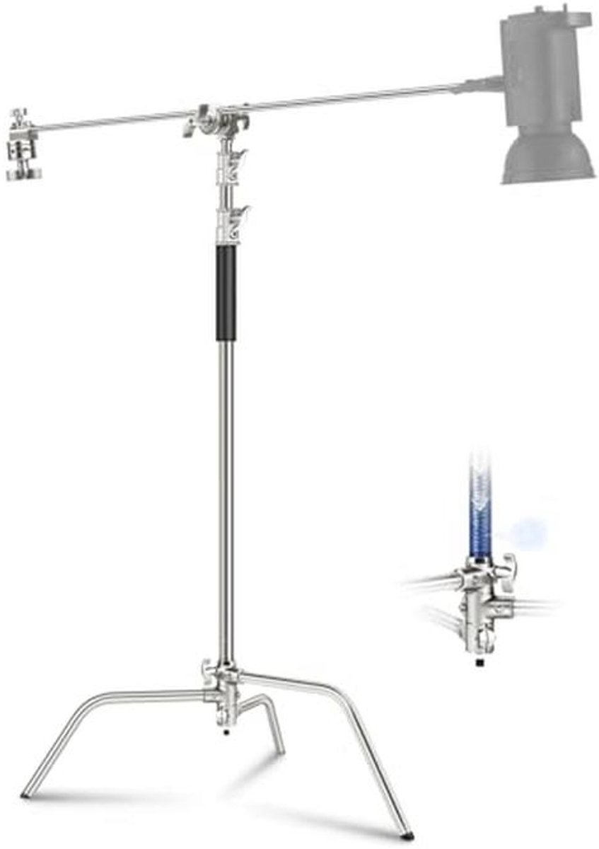 Fotografie Statief met Boom Arm - 330 cm Hoogte, Verstelbaar en Stabiliteit voor Professionele Studio's
