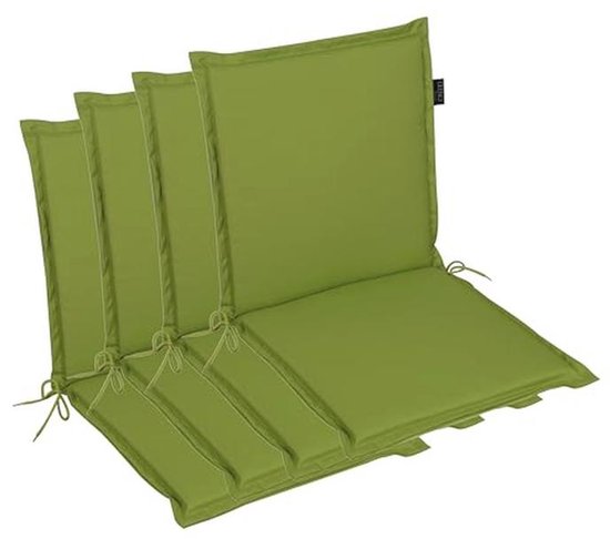 LILENO Home Tuinstoelkussens als 2-delige set - stoel met lage rugleuning, in letters, antraciet, comfortabele kussens als zitkussens voor