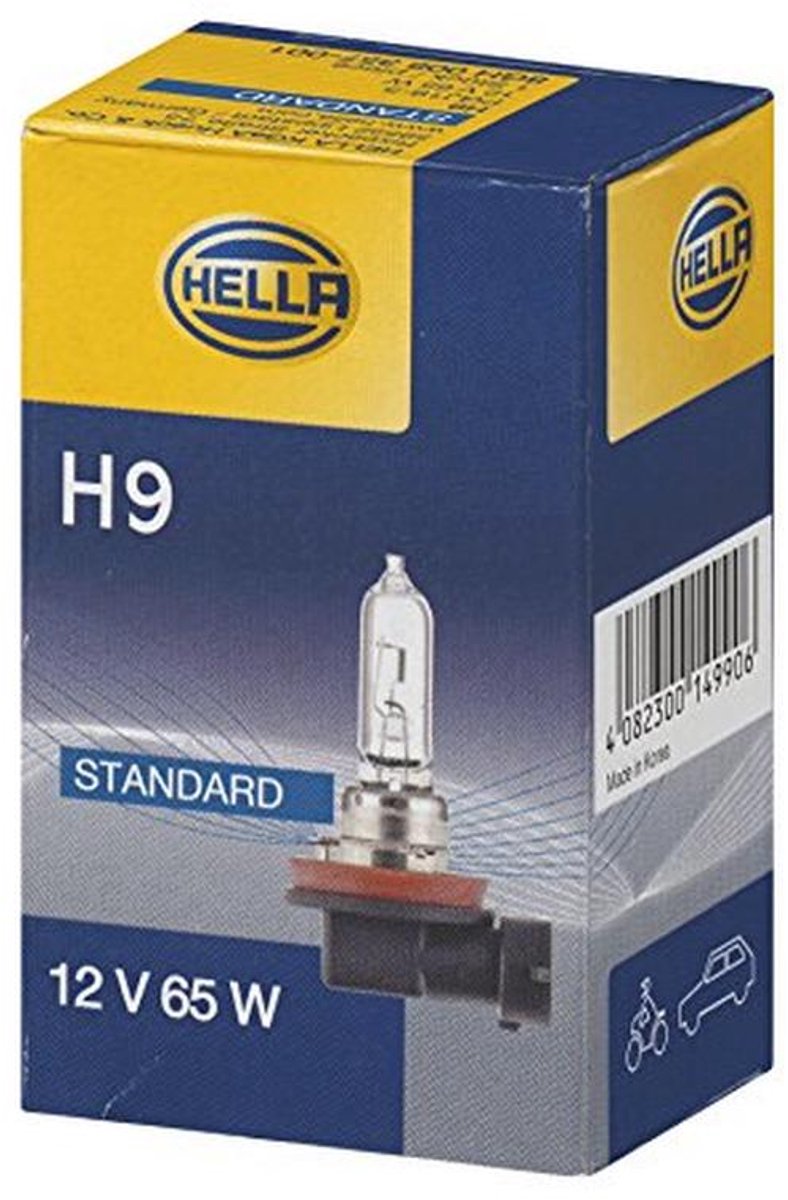 H9 Halogeen Gloeilamp 12V 65W - PGJ19-5 - Standaard - 1 Stuk