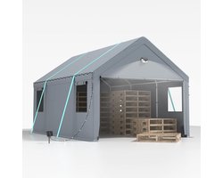 Extra grote carport tentgarage 3 x 5 m - Winterbestendige opslagtent voor auto, SUV, boten en vrachtwagens
